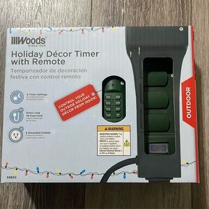 III Woods Holidays Decor Timer With Remote